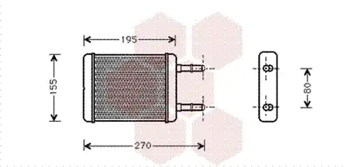 топлообменник, отопление на вътрешното пространство VAN WEZEL 82006064