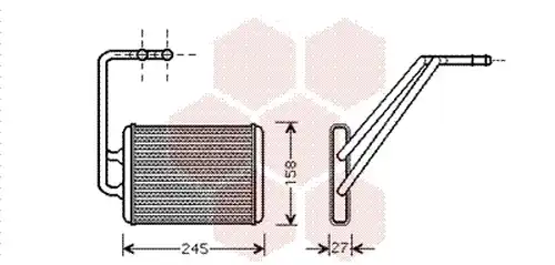 топлообменник, отопление на вътрешното пространство VAN WEZEL 82006121