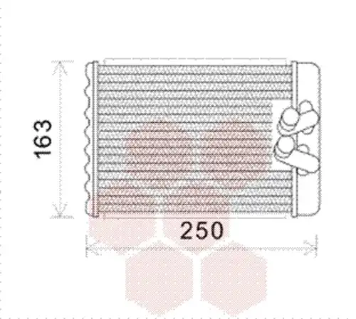 топлообменник, отопление на вътрешното пространство VAN WEZEL 82006232