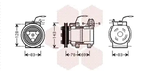 компресор за климатик VAN WEZEL 8200K124