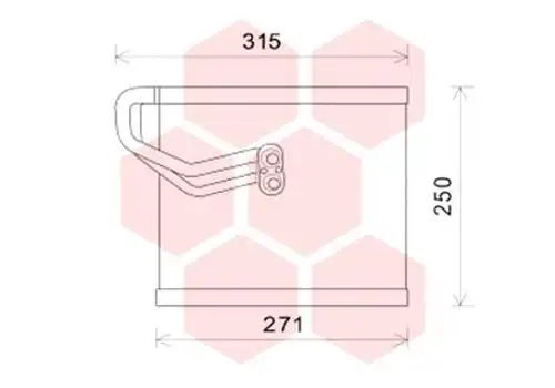 изпарител, климатична система VAN WEZEL 8200V271