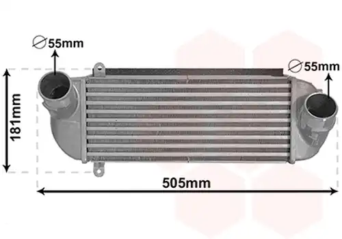интеркулер (охладител за въздуха на турбината) VAN WEZEL 82014702