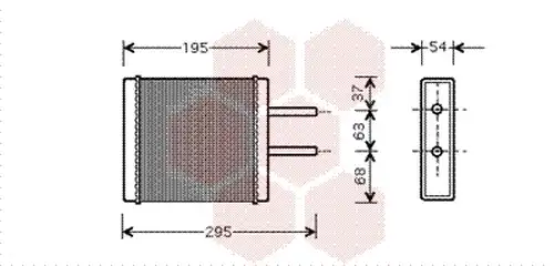 топлообменник, отопление на вътрешното пространство VAN WEZEL 83006047