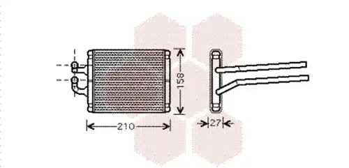 топлообменник, отопление на вътрешното пространство VAN WEZEL 83006095