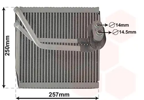 изпарител, климатична система VAN WEZEL 8301V701