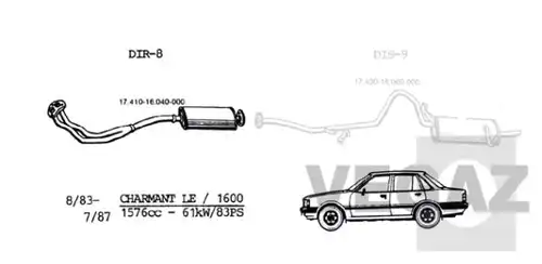 изпускателна тръба VEGAZ GmbH DIR-8