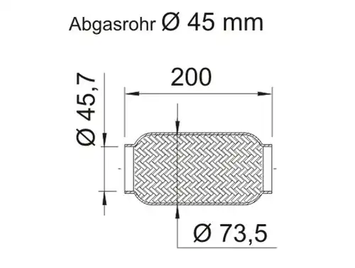 гъвкава тръба, изпускателна система VEGAZ GmbH OR-236ERNS