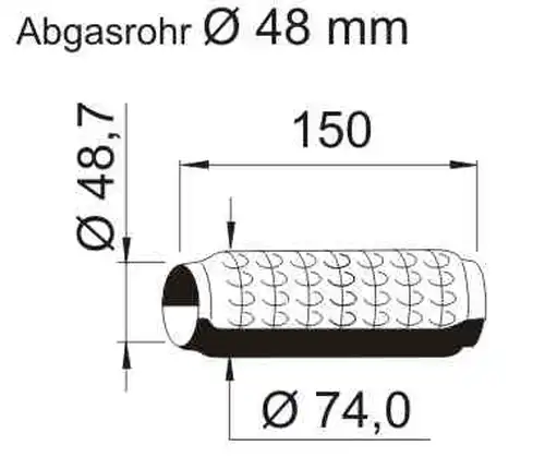 гъвкава тръба, изпускателна система VEGAZ GmbH UFR-626