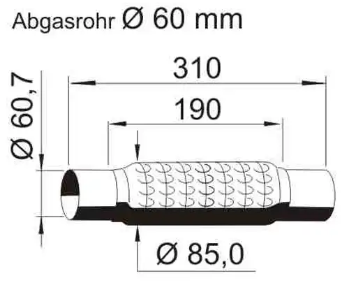 гъвкава тръба, изпускателна система VEGAZ GmbH UFR-640