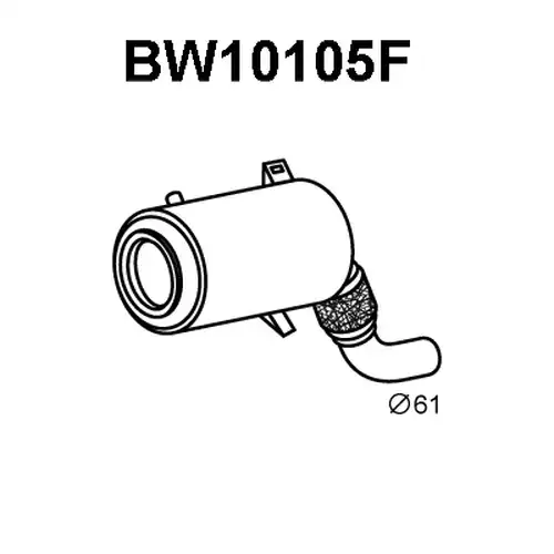 филтър за сажди/твърди частици, изпускателна система VENEPORTE BW10105F