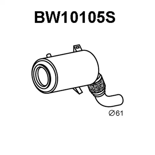 филтър за сажди/твърди частици, изпускателна система VENEPORTE BW10105S