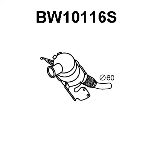 филтър за сажди/твърди частици, изпускателна система VENEPORTE BW10116S