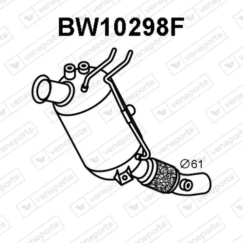 филтър за сажди/твърди частици, изпускателна система VENEPORTE BW10298F