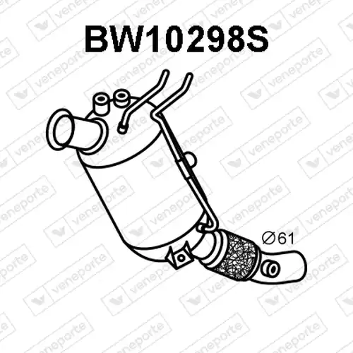 филтър за сажди/твърди частици, изпускателна система VENEPORTE BW10298S