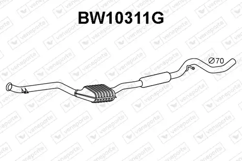 филтър за сажди/твърди частици, изпускателна система VENEPORTE BW10311G