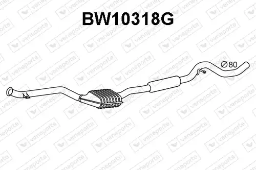 филтър за сажди/твърди частици, изпускателна система VENEPORTE BW10318G