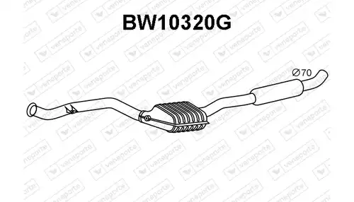 филтър за сажди/твърди частици, изпускателна система VENEPORTE BW10320G