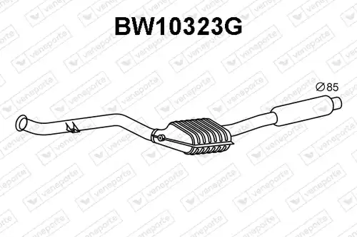 филтър за сажди/твърди частици, изпускателна система VENEPORTE BW10323G