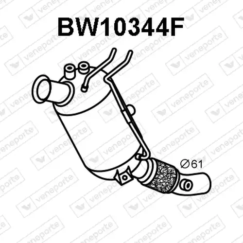 филтър за сажди/твърди частици, изпускателна система VENEPORTE BW10344F