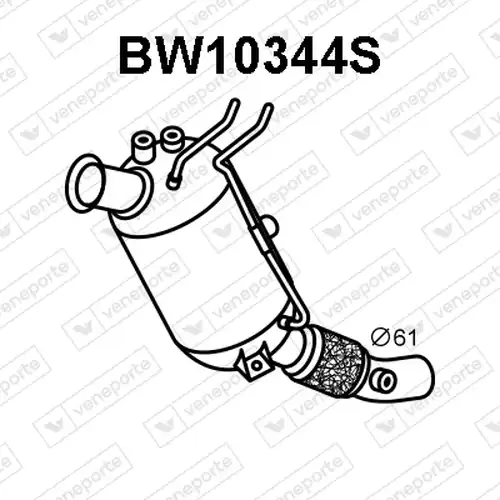 филтър за сажди/твърди частици, изпускателна система VENEPORTE BW10344S