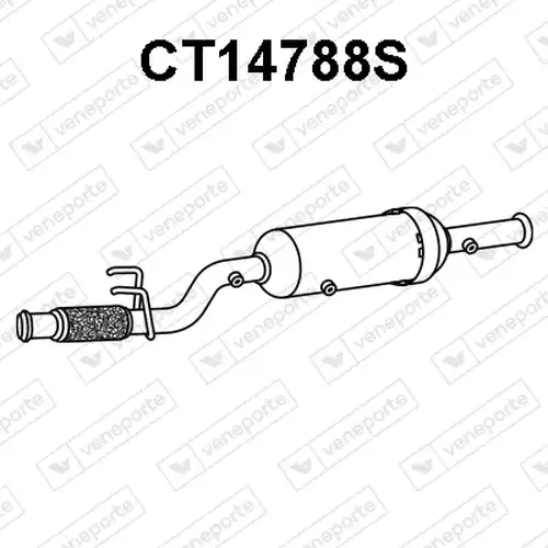 филтър за сажди/твърди частици, изпускателна система VENEPORTE CT14788S