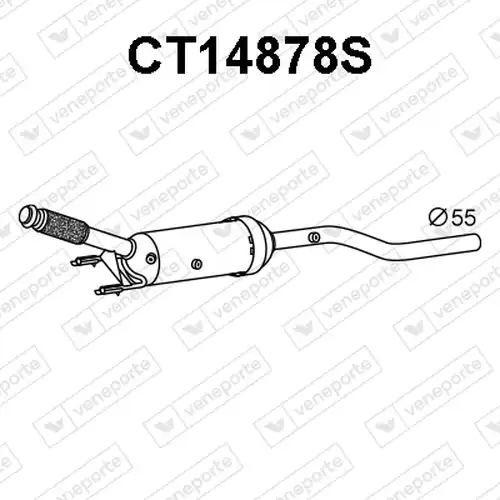 филтър за сажди/твърди частици, изпускателна система VENEPORTE CT14878S