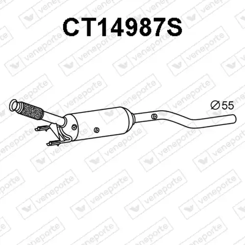 филтър за сажди/твърди частици, изпускателна система VENEPORTE CT14987S