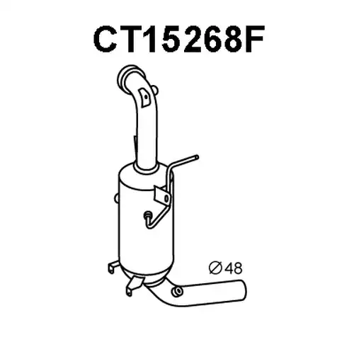 филтър за сажди/твърди частици, изпускателна система VENEPORTE CT15268F