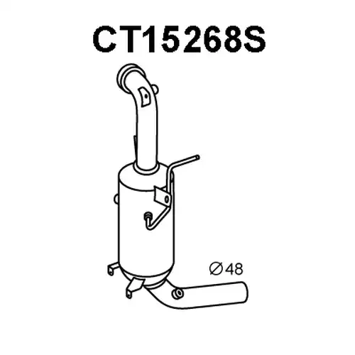 филтър за сажди/твърди частици, изпускателна система VENEPORTE CT15268S