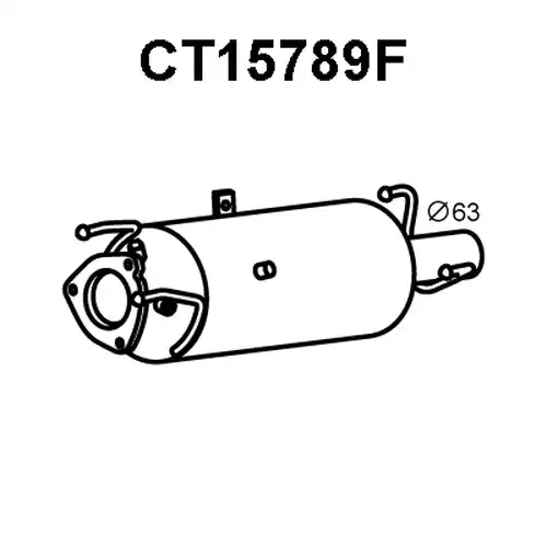 филтър за сажди/твърди частици, изпускателна система VENEPORTE CT15789F