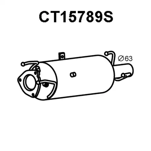 филтър за сажди/твърди частици, изпускателна система VENEPORTE CT15789S