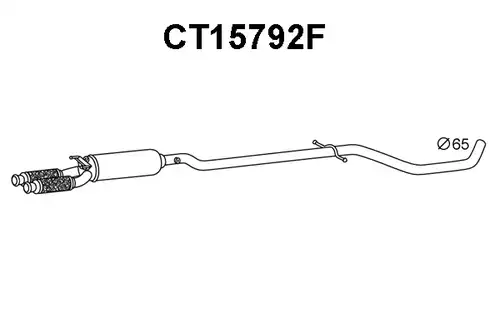 филтър за сажди/твърди частици, изпускателна система VENEPORTE CT15792F