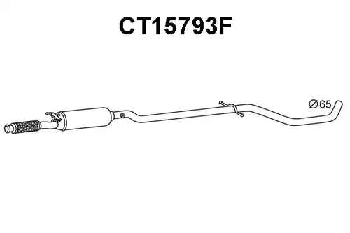 филтър за сажди/твърди частици, изпускателна система VENEPORTE CT15793F