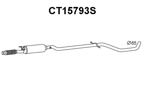 филтър за сажди/твърди частици, изпускателна система VENEPORTE CT15793S