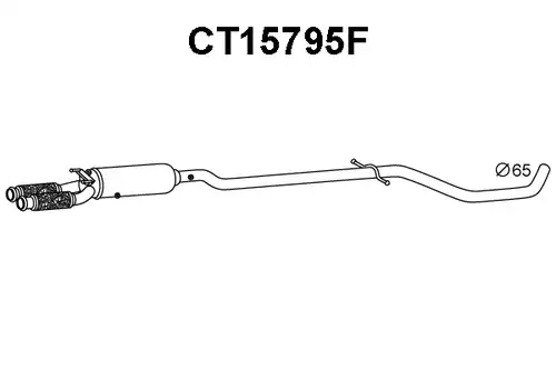 филтър за сажди/твърди частици, изпускателна система VENEPORTE CT15795F