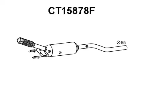 филтър за сажди/твърди частици, изпускателна система VENEPORTE CT15878F