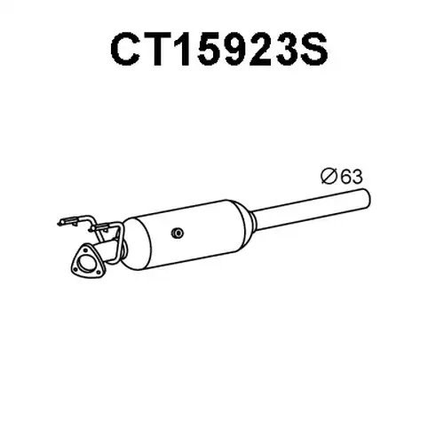 филтър за сажди/твърди частици, изпускателна система VENEPORTE CT15923S