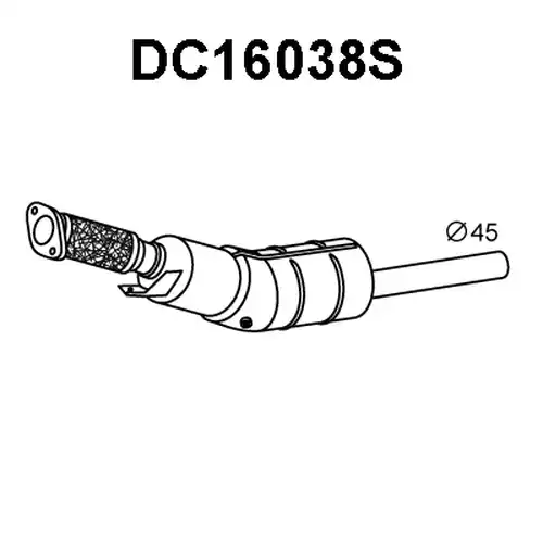 филтър за сажди/твърди частици, изпускателна система VENEPORTE DC16038S