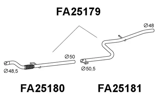 изпускателна тръба VENEPORTE FA25179