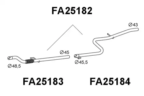 изпускателна тръба VENEPORTE FA25182