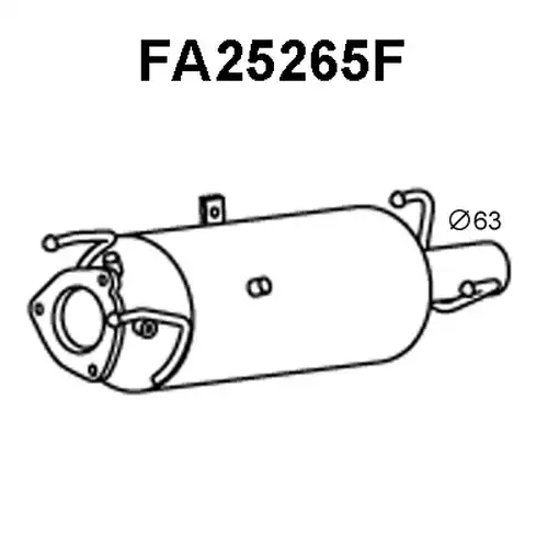 филтър за сажди/твърди частици, изпускателна система VENEPORTE FA25265F