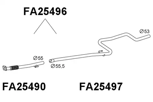 изпускателна тръба VENEPORTE FA25496