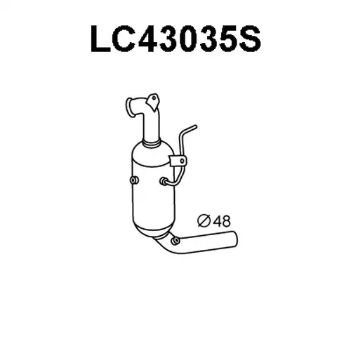 филтър за сажди/твърди частици, изпускателна система VENEPORTE LC43035S