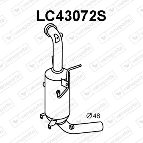 филтър за сажди/твърди частици, изпускателна система VENEPORTE LC43072S