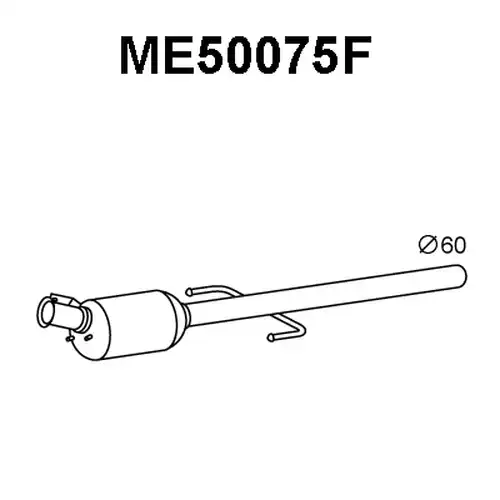 филтър за сажди/твърди частици, изпускателна система VENEPORTE ME50075F