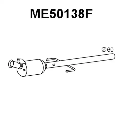 филтър за сажди/твърди частици, изпускателна система VENEPORTE ME50138F
