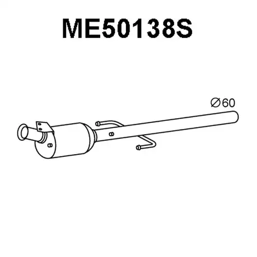 филтър за сажди/твърди частици, изпускателна система VENEPORTE ME50138S