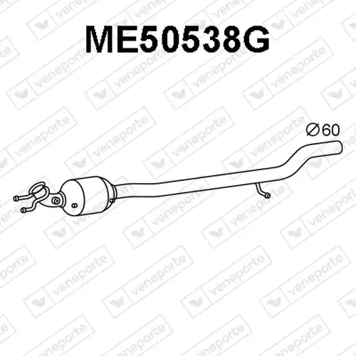 филтър за сажди/твърди частици, изпускателна система VENEPORTE ME50538G