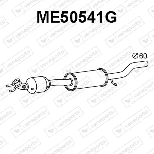 филтър за сажди/твърди частици, изпускателна система VENEPORTE ME50541G