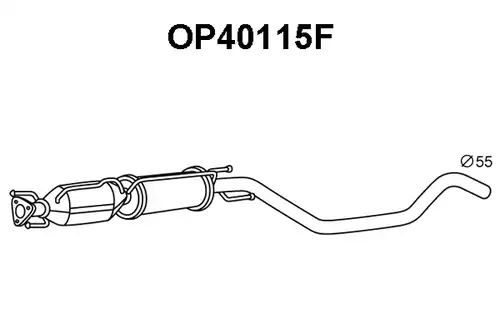 филтър за сажди/твърди частици, изпускателна система VENEPORTE OP40115F
